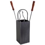 Serviteur de cheminée en fer forgé 3 accessoires Serviteur de cheminée en fer forgé 3 accessoires