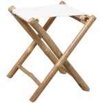 Aubry gaspard - tabouret pliant en bambou avec assise coton