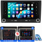 Pour audi a4 8e 8h b6 b7 2000 - 2009 android 15 autoradio gps usb type - c wifi carplay 4 + 64g