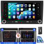 Pour audi a4 8e 8h b6 b7 2000 - 2009 android 15 autoradio gps usb type - c wifi carplay 4 + 64g dab