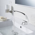 Auralum - arc mitigeur robinet de lavabo large virage robinet cascade mitigeur evier monocommand pour ...
