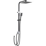 Colonne de douche noir sans robinetterie, rglable en hauteur ensemble de douche sans mitigeur pour salle ...