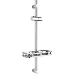 Auralum max barre de douche en acier inoxydable avec �tag�re ? barre de douche de 70 cm avec support ...