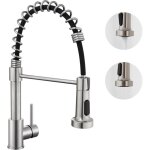 Auralum max - auralum mitigeur cuisine � ressort spiral� avec 2 fonctions douchette robinet d'�vier rotatif ...