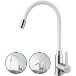 Auralum - robinet de cuisine flexible bec haut orientable librement mitigeur vier laiton robinet evier ...