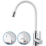Auralum - robinet de cuisine flexible bec haut orientable librement mitigeur �vier laiton robinet evier ...