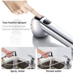 Robinet cuisine mitigeur douchette extractible rotatif 360° robinetterie Évier robinet eau et froide ... Robinet cuisine mitigeur douchette extractible rotatif 360° robinetterie Évier robinet eau et froide ...