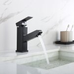 Auralum - robinet de lavabo avec douchette extractible flexible mitigeur salle de bain  eau froide et ...