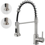Lonheo - auralum robinet mitigeur cuisine rotatif 360avec douchette inox 3 jets cuisine vier robinetterie ...