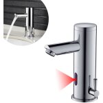 Auralum - robinet mitigeur lavabo laiton chrom� automatique � infraroug intelligent m�langeur de lavab ...