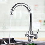 Auralum max - auralum robinet de cuisine 3 voies, mitigeur 3 voies cuisine pivotant  360, robinetterie ...
