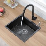 Auralum - vier 1 bac 50x43x18cm vier inox montage  encastrer,  fleur de plan ou sous plan vier cuisine ...