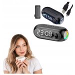 Auravis enceinte sans fil portable miroir rveil radio horloge rvb