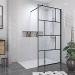Aurlane - pack paroi de douche 100x195 cm + receveur a carreler decoupable 90x140 - bonde horizonatle ... Aurlane - pack paroi de douche 100x195 cm + receveur a carreler decoupable 90x140 - bonde horizonatle ...