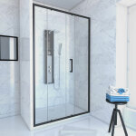 Aurlane - pack paroi porte de douche + receveur a poser - 120x90 coulissante - crush moon 120x90