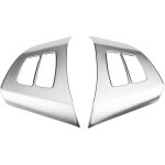 Ausla couvre d�corative du bouton de volant 2pcs plastique chrome abs pour x5 e70 2008 - 2013 avec conception ...
