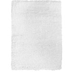Thedecofactory - authentik - tapis salon tout doux fausse fourrure blanc 120x170