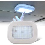 Auto lampes de voiture led plafonnier de d�me de bouton poussoir sans fil usb rechargeable commutateur ...