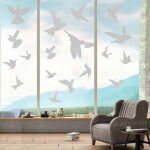 Autocollants fen�tre anti - collision oiseaux, translucides, large format, pr�vention impacts vitres