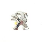 Autocollant logo lion chrom� 3d pour scooter peugeot 125 satelis