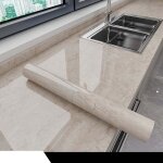 Autocollant mural de comptoir de r�novation d'armoire, papier peint imperm�able auto - adh�sif en marbre ...