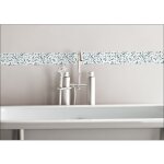 Autocollant mural terrazo 5 cm x 180 cm, listel adh�sif d�coratif bleu canard et gris, d�coration murale ...