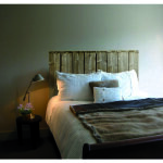 Plage - autocollant mural tte de lit en bois, style cabane, 60 cm x 160 cm