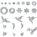 Autocollant oiseau oiseaux collision anti - collision autocollants de fen�tre protection de porte en ...
