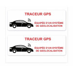 Autocollant  traceur gps  x 2