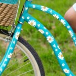 Autocollants de v�lo � fleurs de marguerite, 2 feuilles d'autocollants de fleurs imperm�ables pour v�lo, ...