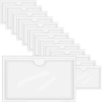 Autocollantes en plastique transparent - 15 pices pochettes de carte auto - adhsivesavec ouverture ...
