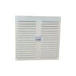 Autogyre - grille alu blc � persiennes en appli. mousti. 200x200