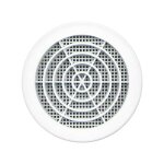 Grille fixe ronde clipser + moustiquaire �100 / 110mm blanc - autogyre