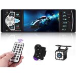 Autoradio 1 din avce cran de 4, 1 pouces auto radio bluetooth lecteur mp5 poste radio 1din avec mains ...