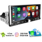 Autoradio 1 din avec �cran android 14 carplay navi bluetooth wifi - 2 + 64g
