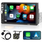 Autoradio 1 din avec �cran compatible apple carplay et android auto, radio pour voiture tactile 7 pouces ...