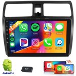Autoradio 10 pouces pour suzuki swift iii 2005 - 2010 android 14 gps carplay navi bt - 2 + 64g dab +
