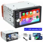 Autoradio 2 din filaire carplay android auto avec dvd / cd camra fm am rds usb bluetooth 6. 2