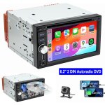 Autoradio 2 din filaire carplay android auto avec dvd / cd camra fm am rds usb bluetooth 6. 2  cam