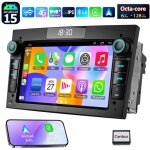 Autoradio 4g android 15 pour opel corsa c d astra h combo, carplay, bluetooth, eq, usb, gps, navigation, ...