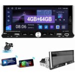 Autoradio 6, 9  ips 1 din avec android 14 carplay android auto gps rds bluetooth fm wifi 2 + 32g cam