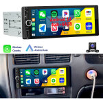 Autoradio 7'' android14 apple carplay 1 din gps nav android auto rds avec �cran - 4 + 64g cam