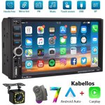 Autoradio 7  double din apple carplay android auto, bluetooth, usb, aux - 12cam