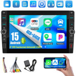 Autoradio 8  dab + 23 / 64 go android 15, carplay, gps, rds, bluetooth 4. 1, 2 din - 4 + 64g