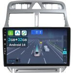 Autoradio 9' android 14 pour peugeot 307 sw cc (2002 - 2013) - avec apple carplay sans fil android auto ...