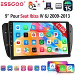 Autoradio 9  avec apple carplay pour seat ibiza 6j (2009 - 2013), 32 / 64 go, android 15, rds, gps et ...