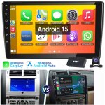 Autoradio 9 pouces pour peugeot 407 2004 - 2011 android 15 carplay gps rds bt wifi 4 + 64g dab cam