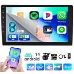 Autoradio 9 pouces qled double din android 14 avec carplay, navigation gps, bluetooth, wi - fi - 6 + ...
