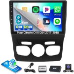 Autoradio android 14 10 pouces 6go + 128go pour citro�n c4 ii / ds4 (2011 - 2018) - 8 - c?urs, 4g, apple ...