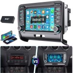 Autoradio android 14 2 + 32g carplay gps navi bt wifi rds pour audi tt 8j 2006 - 2014 dab